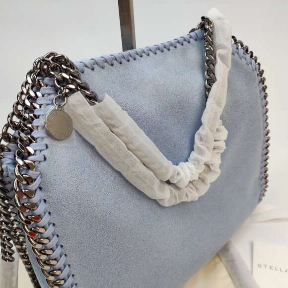 Stella McCartney: Shimmer Faux Leather Mini Falabella Crossbody Bag - Picture 6 of 6